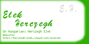 elek herczegh business card